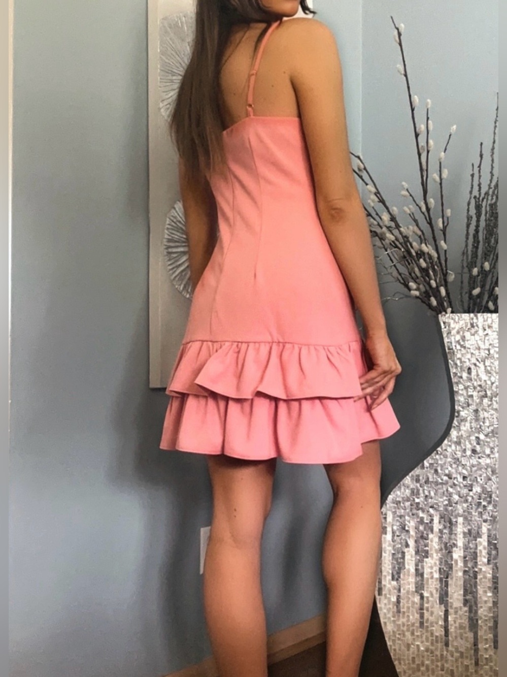 BCBGeneration Pink Double Ruffle Mini Dress - Picture 2 of 8